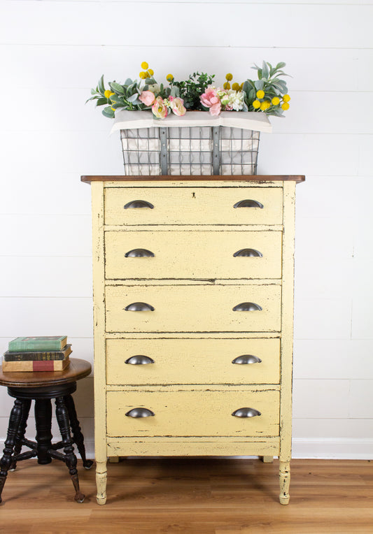 Distressed & Worn Dresser with Ochre
