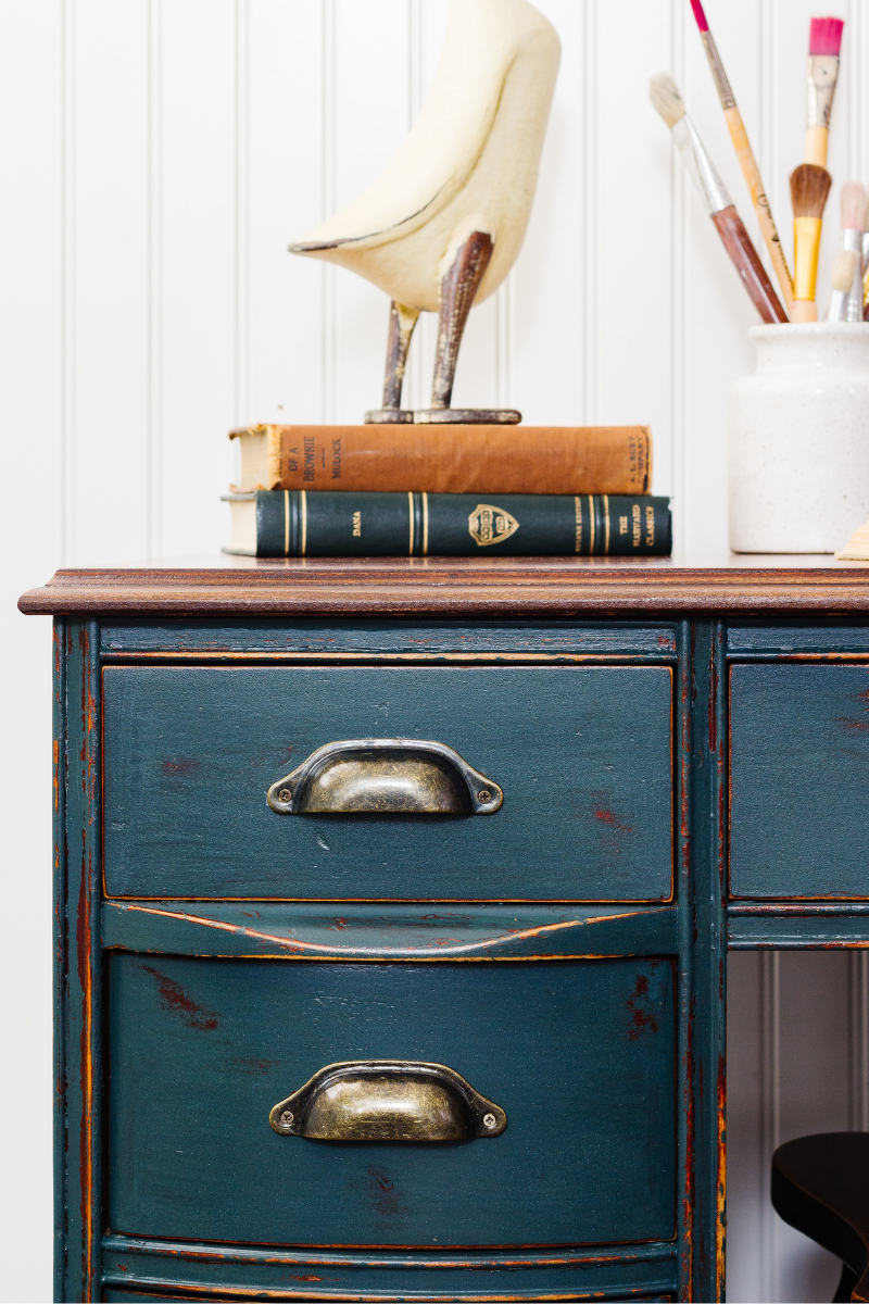 Kentucky Green desk Milk Paint Makeover Milk Paint by Homestead