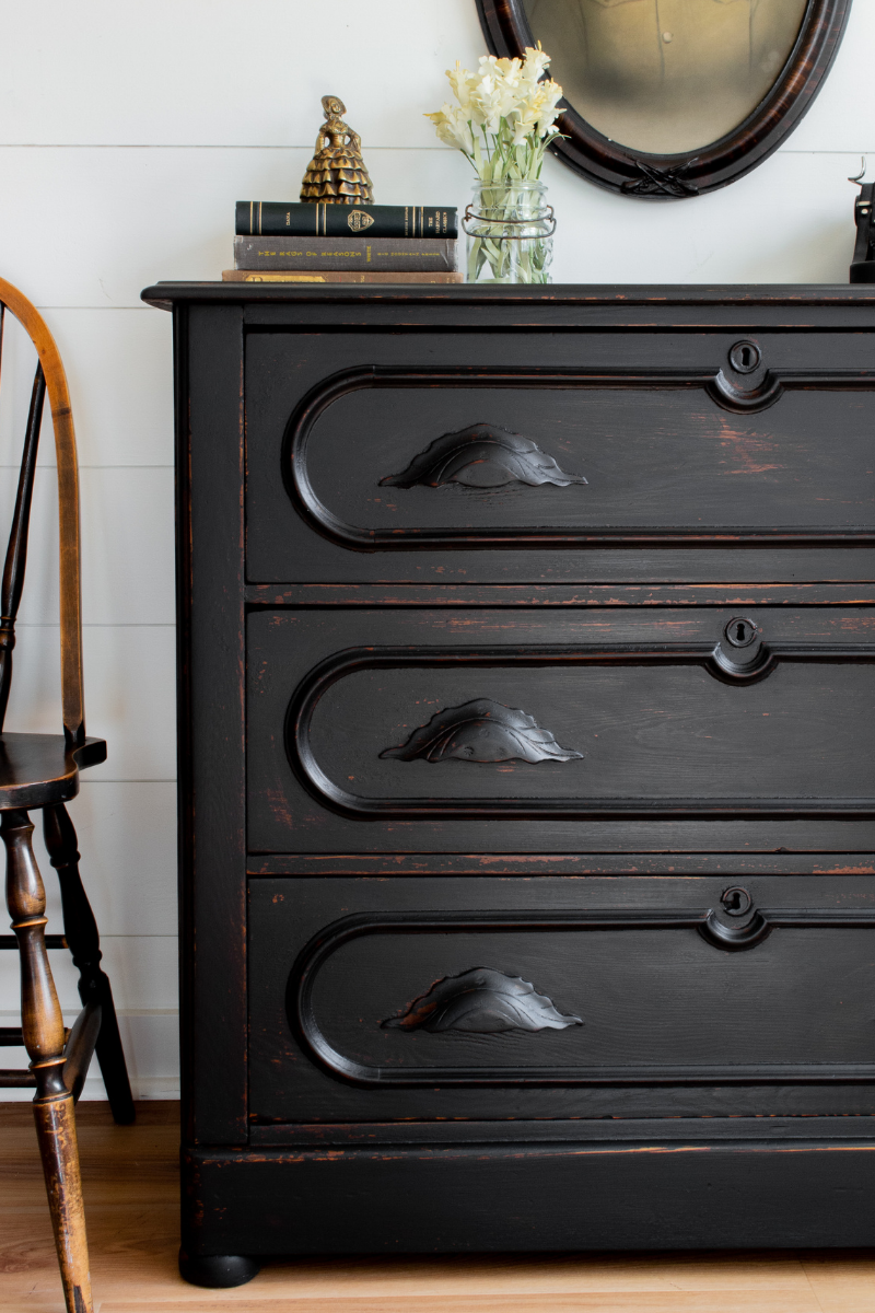 Coal Black Furniture Flip – Milk Paint by Homestead House