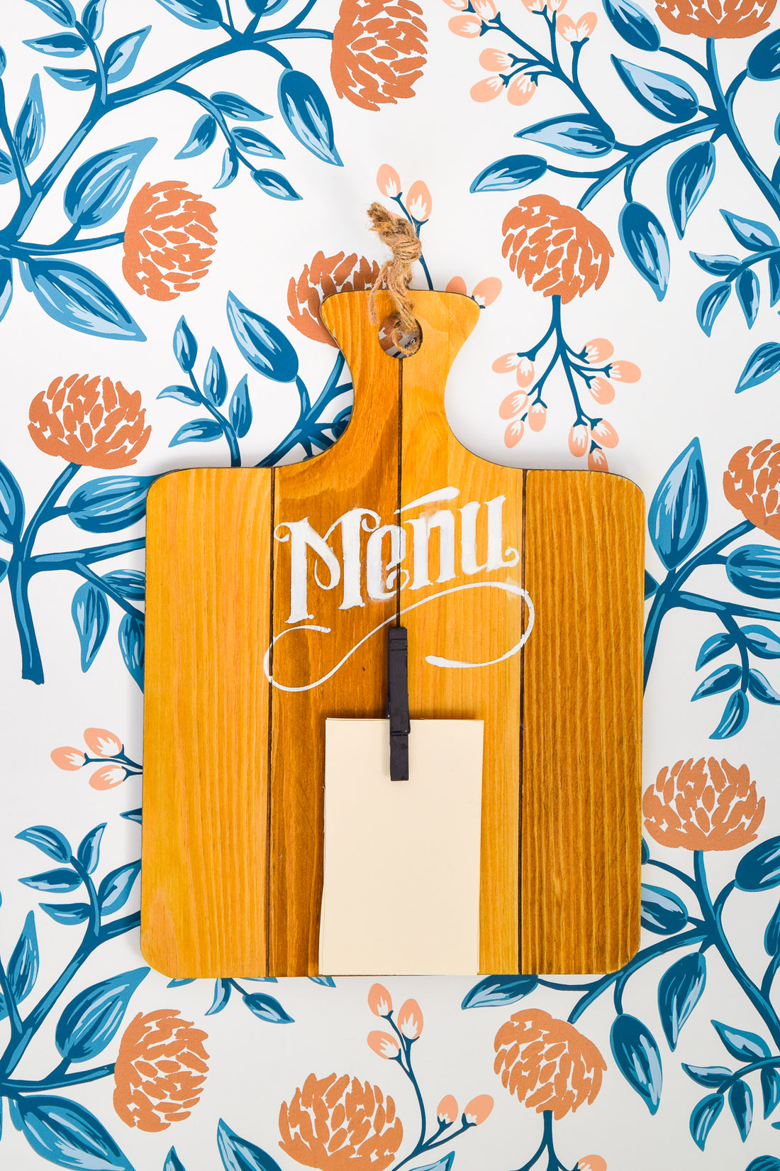 DIY Stencilled Menu Board