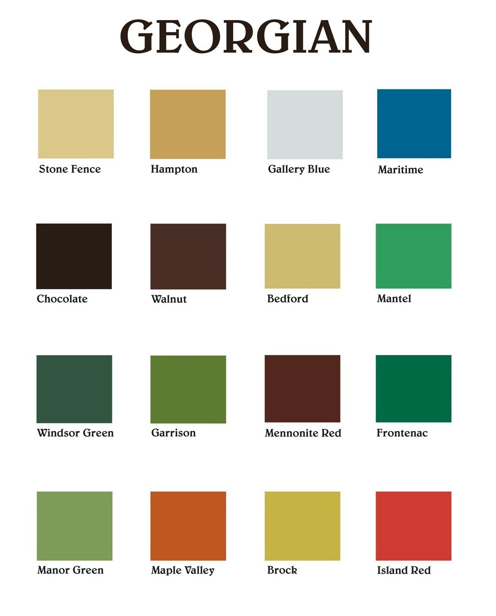 GEORGIAN Colour Collection from Homestead House Paint Co. | homesteadhouse.ca