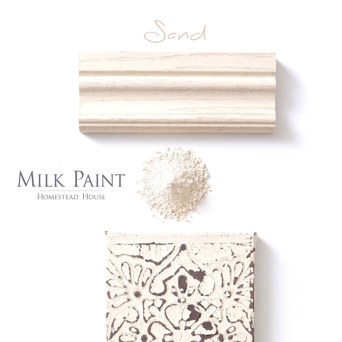 Milk Paint from Homestead House in Sand, a soft light beige colour. | homesteadhouse.ca