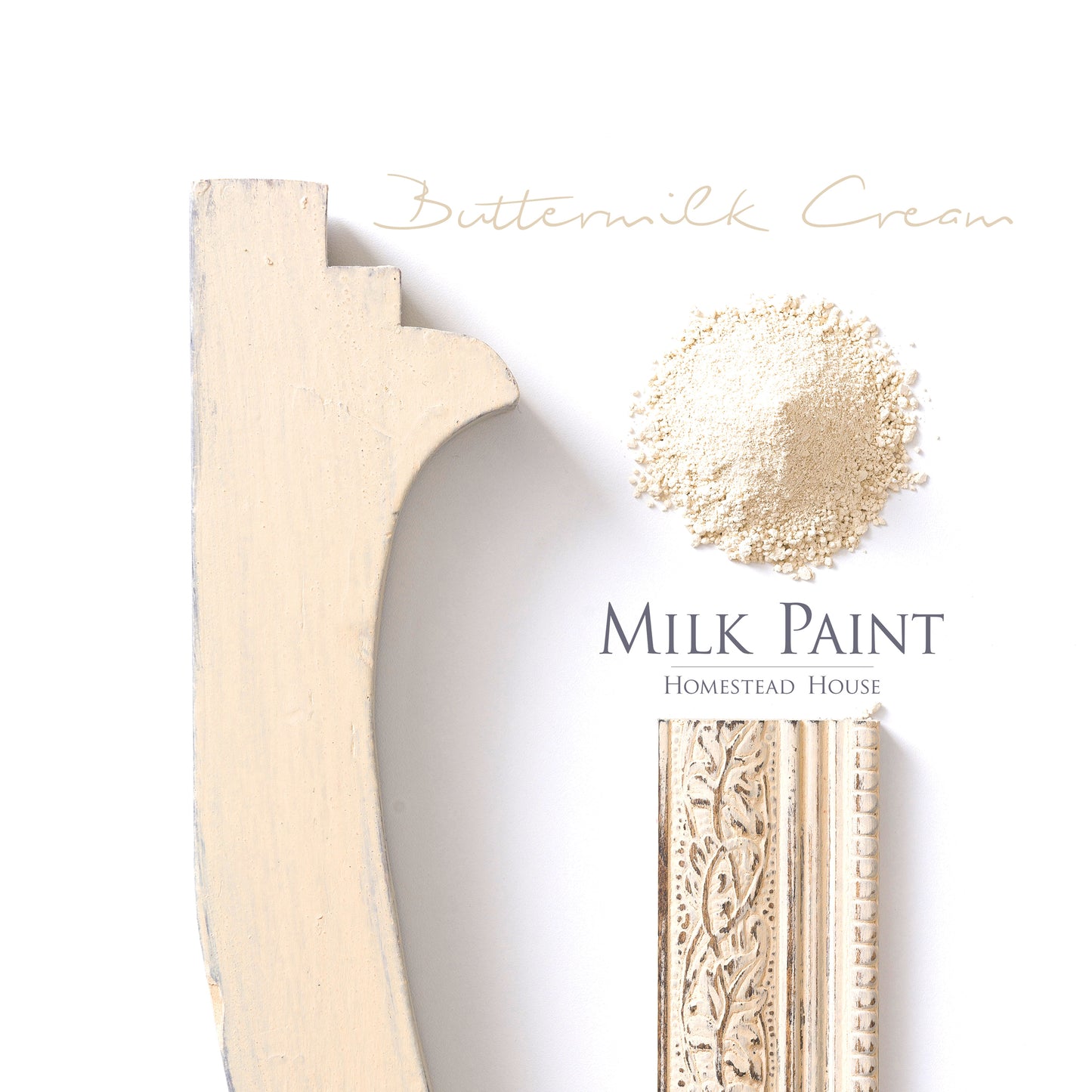 Milk Paint from Homestead House in Buttermilk Cream, A soft traditional warm yellow. | homesteadhouse.ca