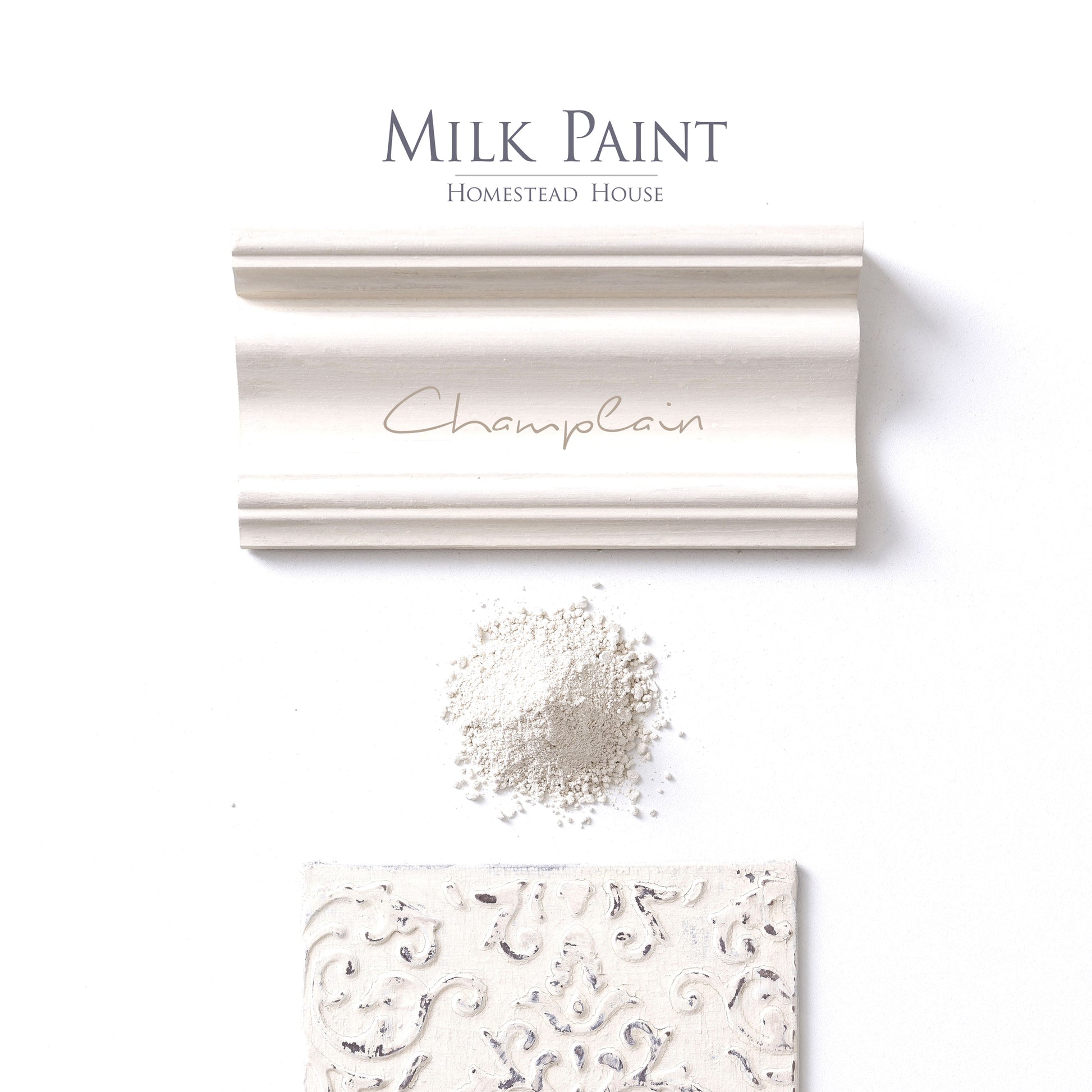 Milk Paint from Homestead House in Champlain, a perfect neutral ivory white with depth.  |  homesteadhouse.ca