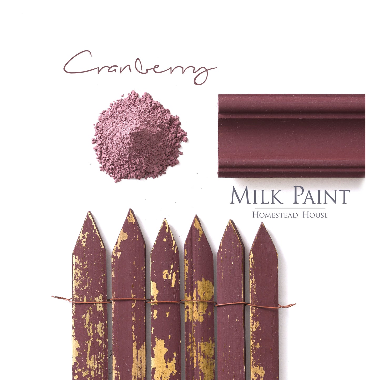 Milk Paint from Homestead House in Cranberry, A deep rich burgundy with a hint of black.  |  homesteadhouse.ca