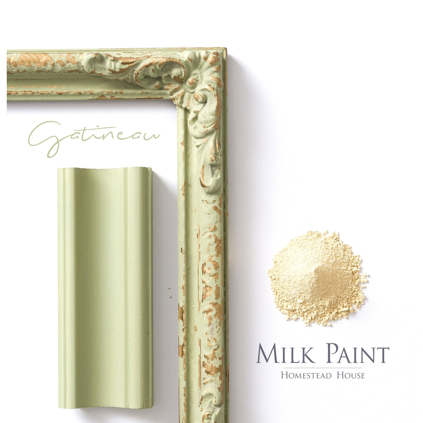 Milk Paint from Homestead House in Gatineaux, Our muted chartreuse. | homesteadhouse.ca