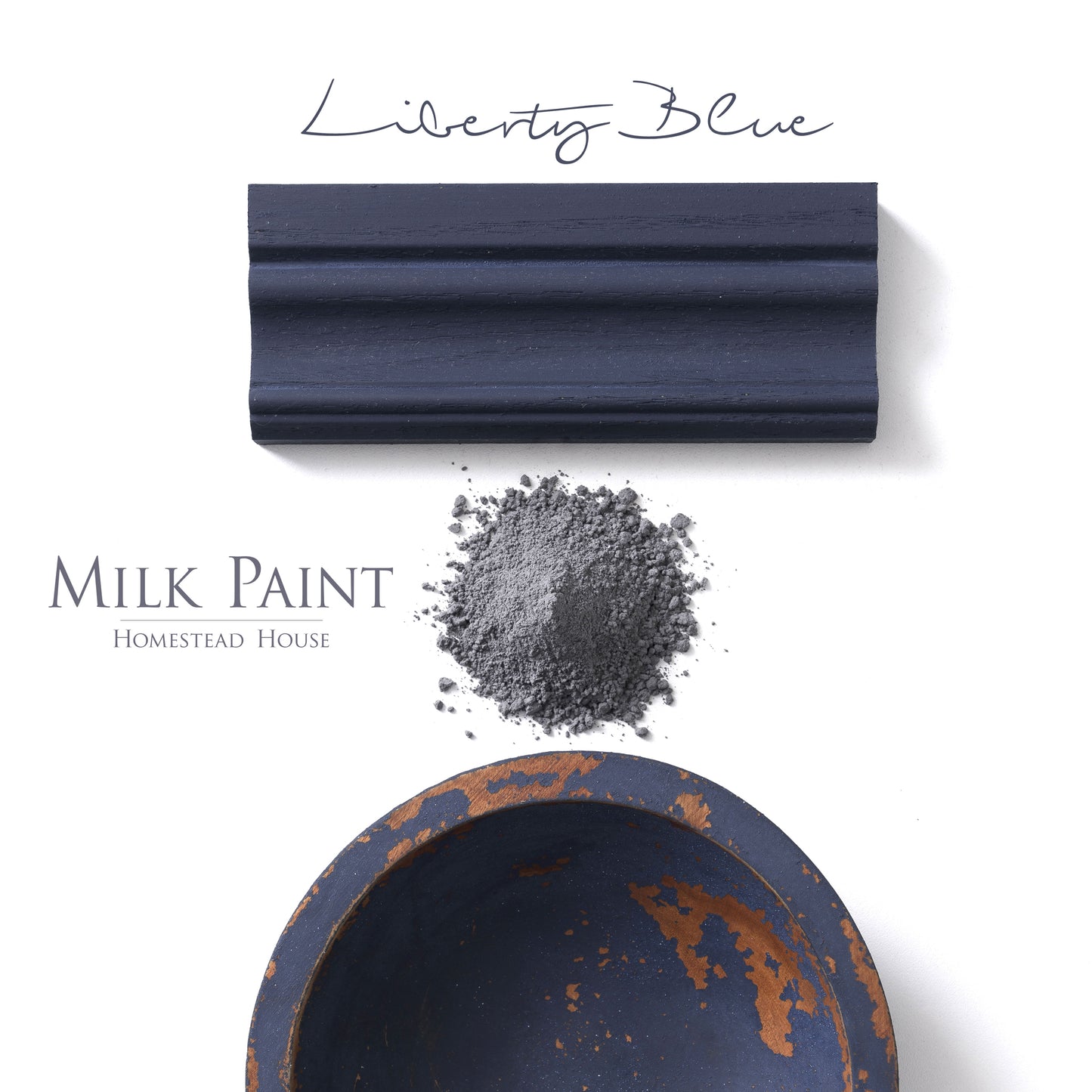 Milk Paint from Homestead House in Liberty Blue, A bold royal blue that is slightly muted.  |  homesteadhouse.ca