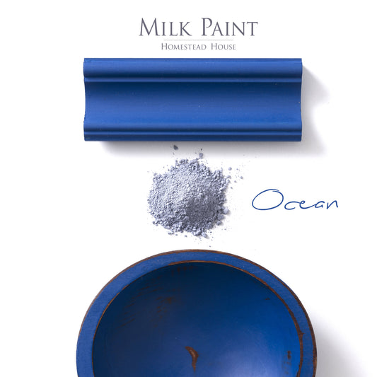 Milk Paint from Homestead House in Ocean Blue - Deep rich true blue | homesteadhouse.ca
