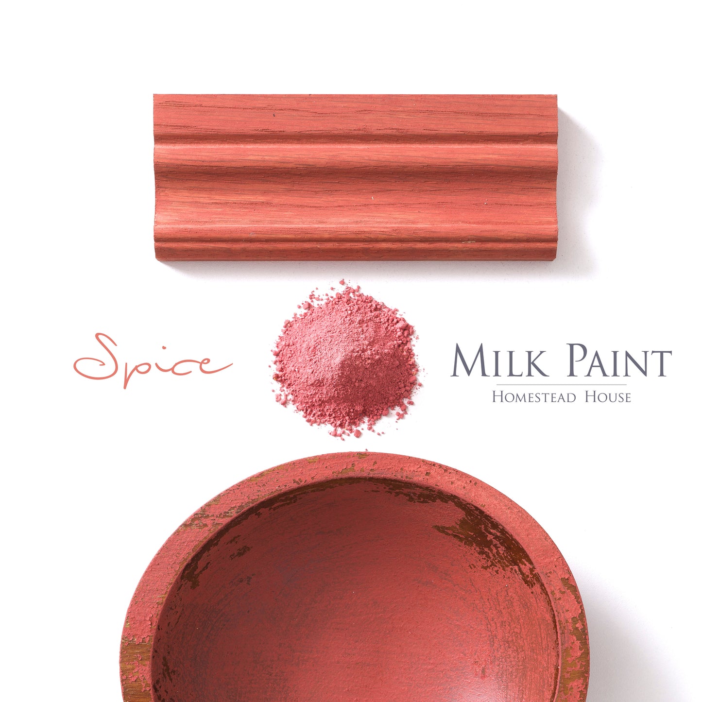 Milk Paint from Homestead House in Spice, an orange with a burnt red undertone .  |  homesteadhouse.ca