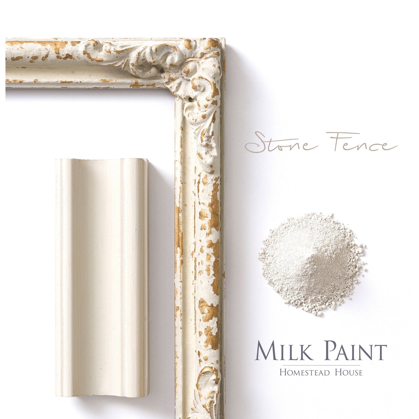 Milk Paint from Homestead House in Stone Fence, A light neutral with a muted green undertone.  |  homesteadhouse.ca